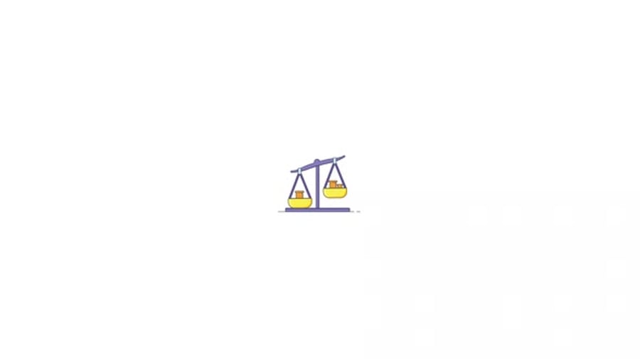 Animated Balance Scale for Justice and Business Concepts, Elements ...