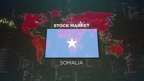 Somalia Market Chart Background With Flag