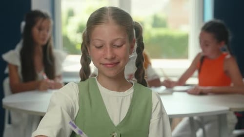 School Educational Lesson Young Teen Portrait Student Child Kid Academy Pupil Student Happy Smile