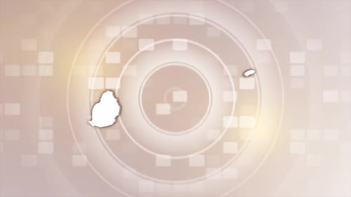 Mauritius Map Reveal with Dynamic Geometric Background