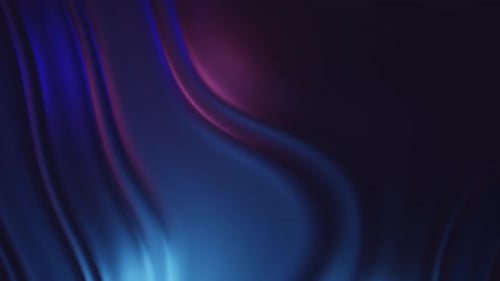 Abstract Fluid Wave Background With Neon Blue and Purple Glow