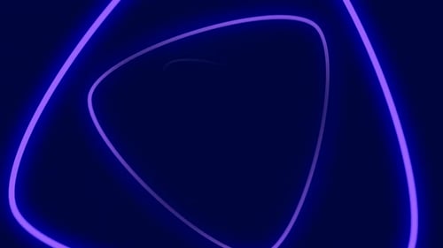 Abstrakte neonglühende Dreieckstunnelanimation