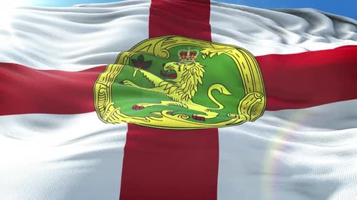 Realistic Waving Flag Animation with Heraldic Emblem