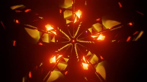 Red Orange Abstract Neon Pulsating VJ Seamless Loop Background