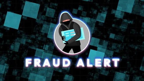 Fraud Alert Digital Glitch Text Background