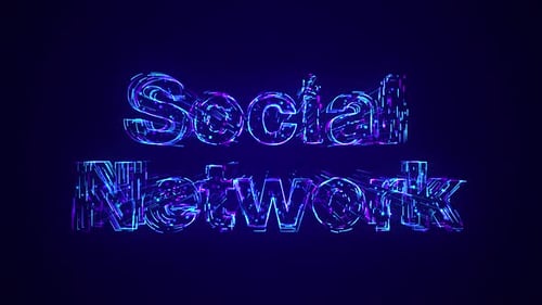 Futuristic Social Network Text Reveal Animation