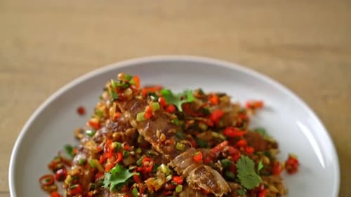 Delicious Stir-Fried Mantis Shrimp with Chili and Coriander