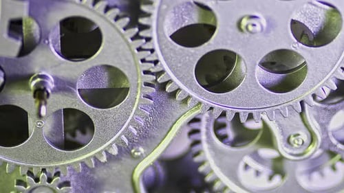 Vintage Close View Of Gear Mechanism