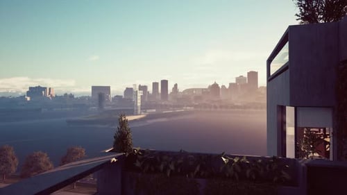 A City View From a Balcony