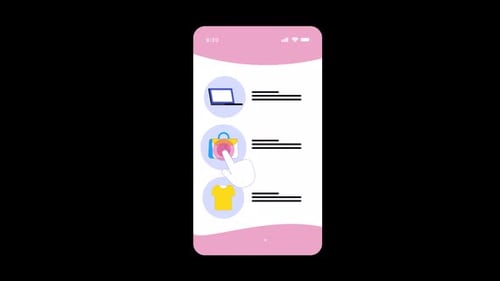 Animated Mobile App UI Design for E-commerce