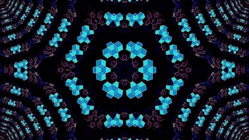 Abstract Pixel Art Kaleidoscope Pattern Loop Animation