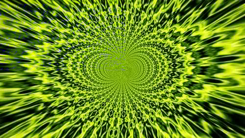 Abstract Multicolor Kaleidoscope Tunnel