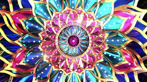 Metallic Flowers Tunnel