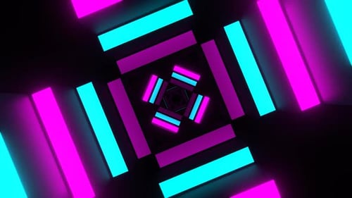Neonfarbener, gestreifter Wandhintergrund, VJ Loop in 4K