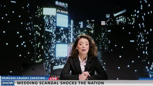 News Anchor Reporting in Digital City Studio