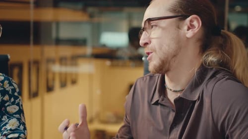 Colleagues working together in office workplace