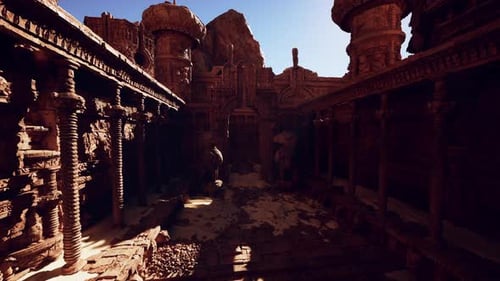 Vue intérieure d'un bâtiment en Inde