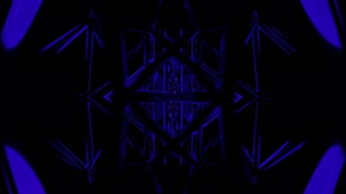 A Seamless Loop of a Neon Pulsating Scifi Cosmic VJ Spectacle