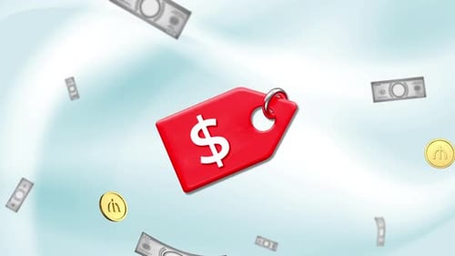 Price Tag Hd Red Color