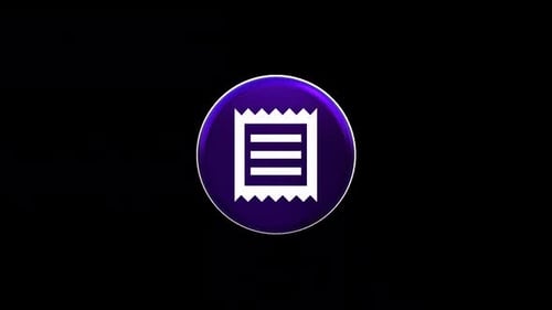 Rotating 3D Receipt Icon Animation