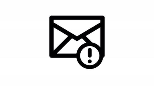 Flat Design Email Message Warning Animation