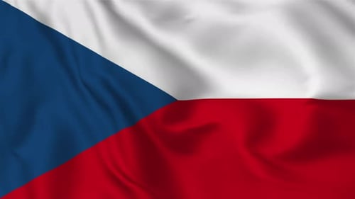 Waving Czech Republic Flag Seamless Loop Background