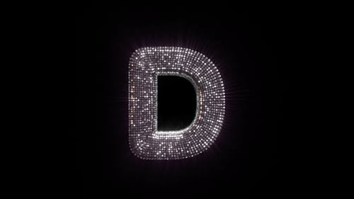 D Letter with Disco Ball aesthetics On Alpha Loop