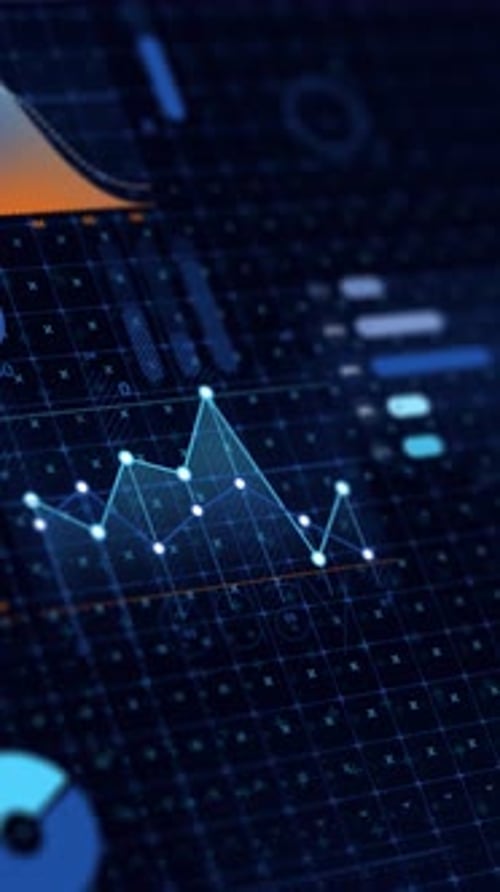 An Animated Abstract Infographic of Stock Market