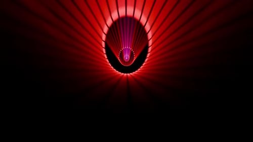 Nahtlose 3D-Hintergrund-Bewegungsgrafikschleife. Science-Fiction-Tunnel mit endloser Geometrie