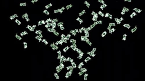 Rain of Money Alpha Channel