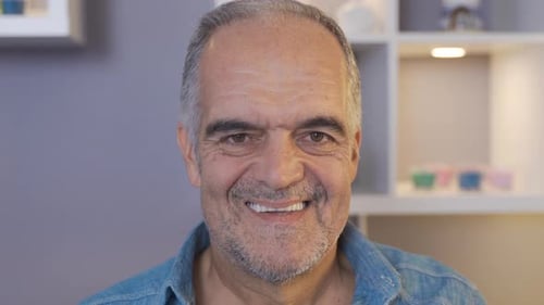 Smiling Adult Man Close Up Portrait