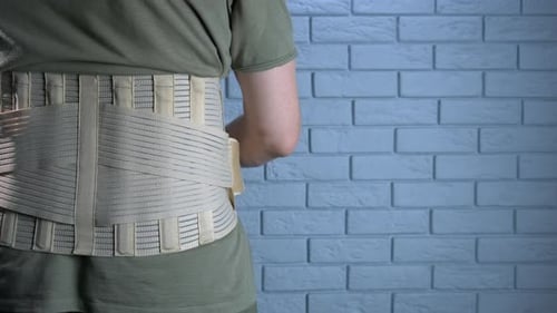 Back Hernia in Brace