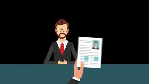 The Person Applying For the Job and His CV Alpha Channel