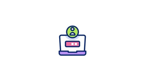 Animiertes Login-Symbol