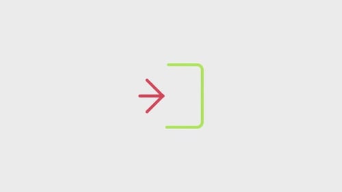 Animated Enter Button Icon in Flat Design