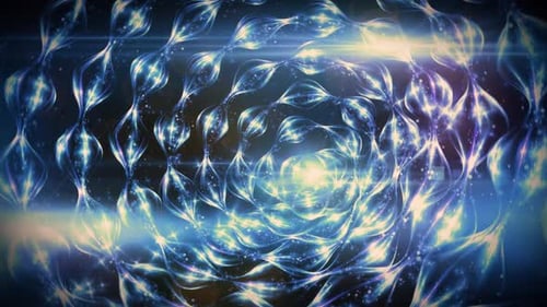 Dynamic Abstract Glowing Energy Waves Background