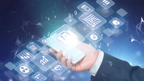 Futuristic Digital Interface Data Overlays for Smart Technology