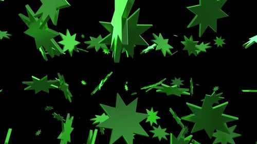 Icono 3D de Stars Green Loop animado