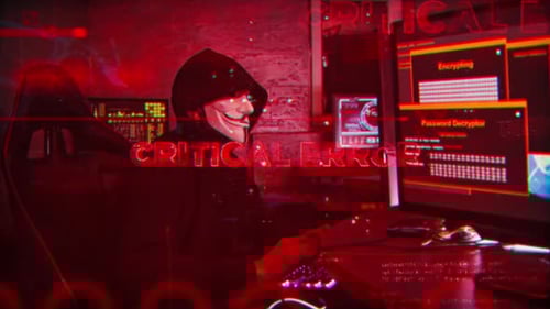 Critical Error Text Animation Glitch Effect