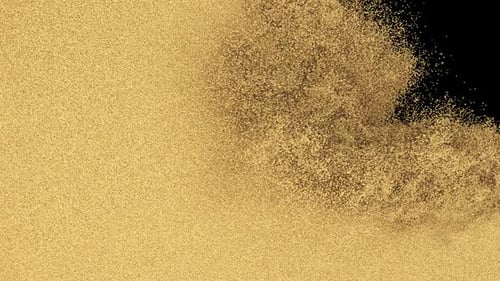 Golden Glitter Particles Reveal Transition Effect