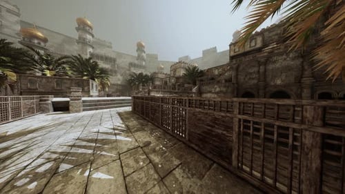 Exploring the Ancient Ruins of a City in the East with Historic Architecture