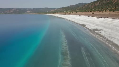Burdur Turkey Salda Lake Aerial Views