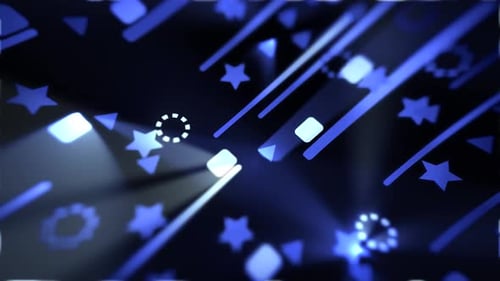 Abstrakte blaue geometrische Formen