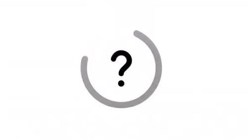 Minimalist Animated Question Mark Circle Icon