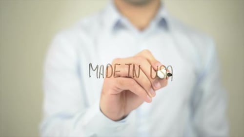 Made in USA, Writing on Transparent Screen