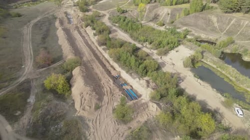 Pipeline Installation Project Takes Place in Forest Area