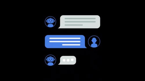 Animated Chat Message Bubbles with Bot and User Conversation