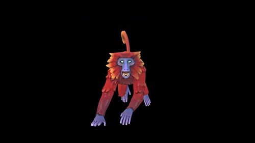Toon Character Monkey Run