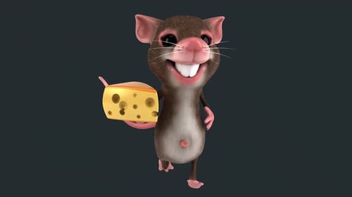 Fun 3D cartoon mouse (with alpha channel included)