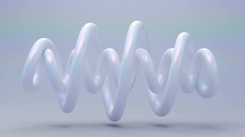 3D Render Animation with Spiral Moving in Loop
